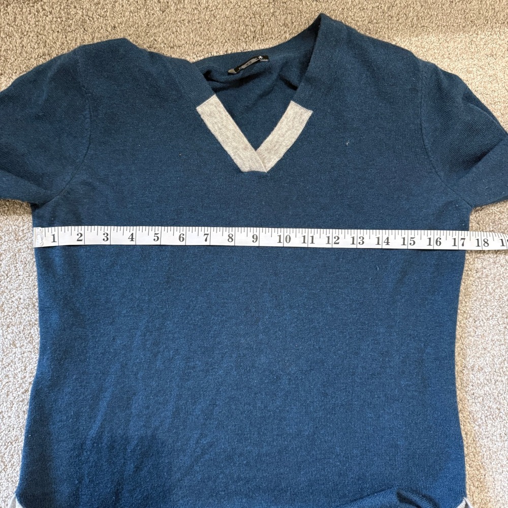 Smartwool‎ Womens Merino Wool Blend V-Neck Tunic Sweater Teal Blue XS - Picture 10 of 10